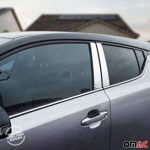 Mini Cooper Countryman R60 Pillar Trims - Omac - S.Steel - Gloss Silver - '10-'16